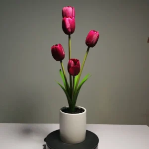 ZH0010 (5)tulipas vermelhas artificiais