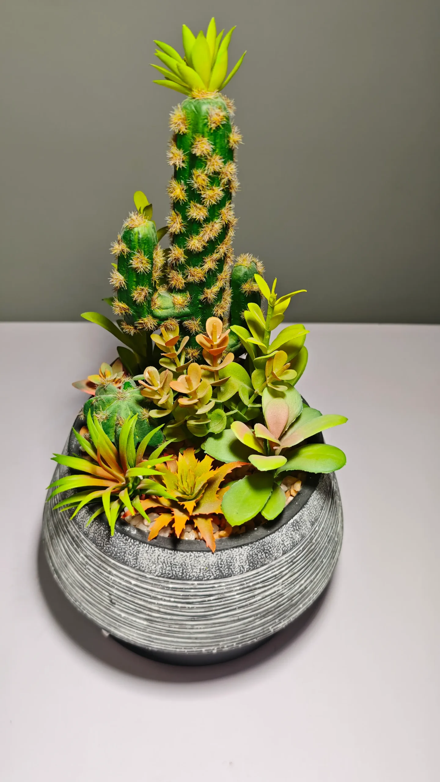 DR0060 (5) - Suculenta Artificial com Tons Suaves