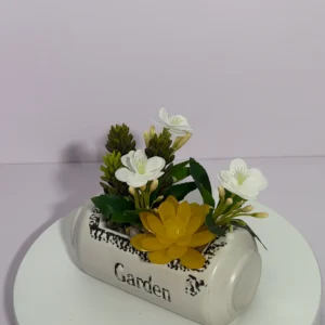 DR0116 (4)Suculenta Artificial Amazon em Vaso Vintage "Garden"