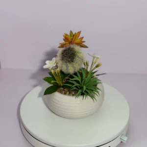 DR0131 (6) Arranjo de Flores Brancas com Centro Amarelo