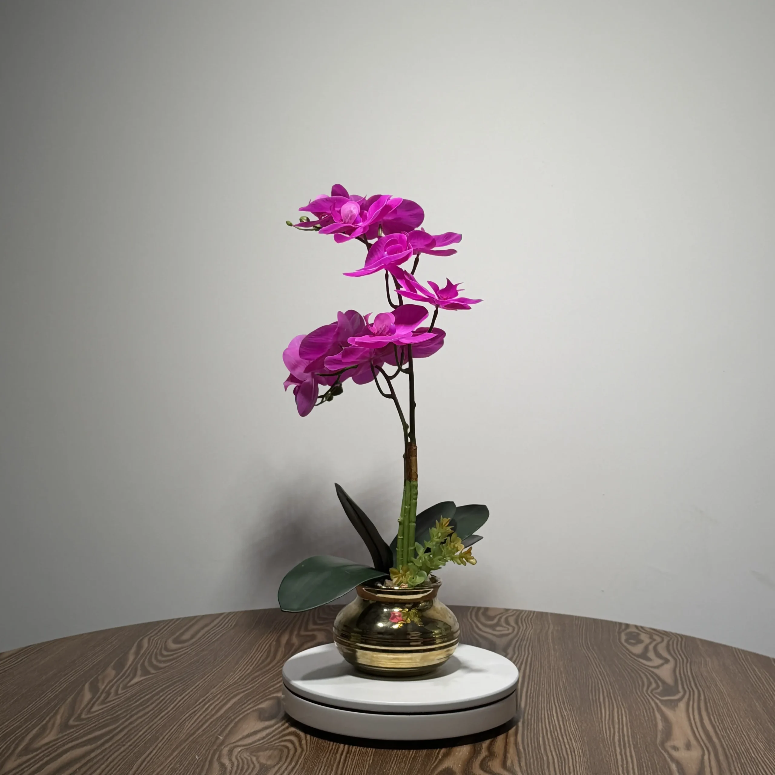 HD0034 (3) - Arranjo de Orquídea Roxa Artificial