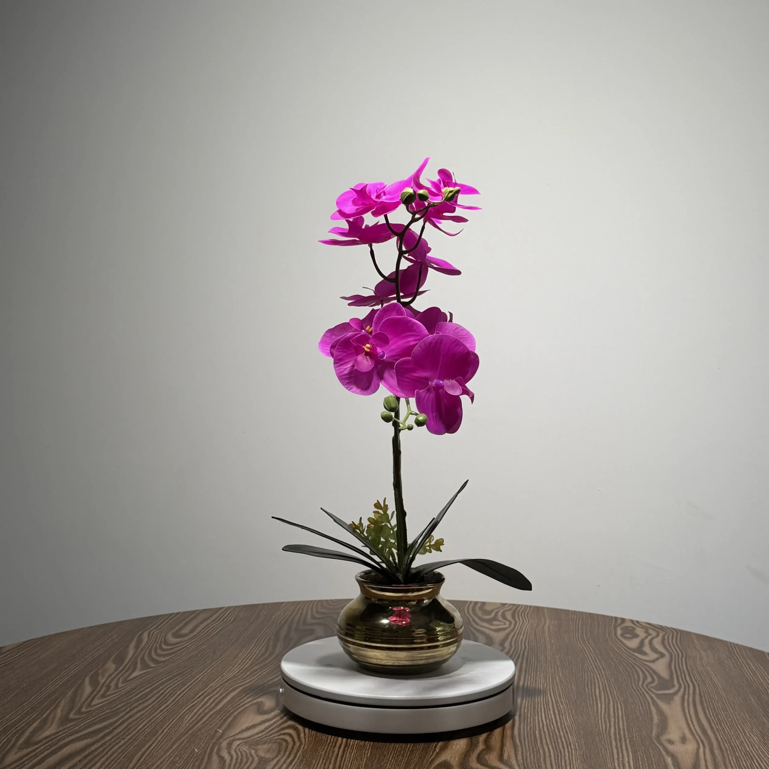 HD0034 (4) - Arranjo de Orquídea Roxa Artificial