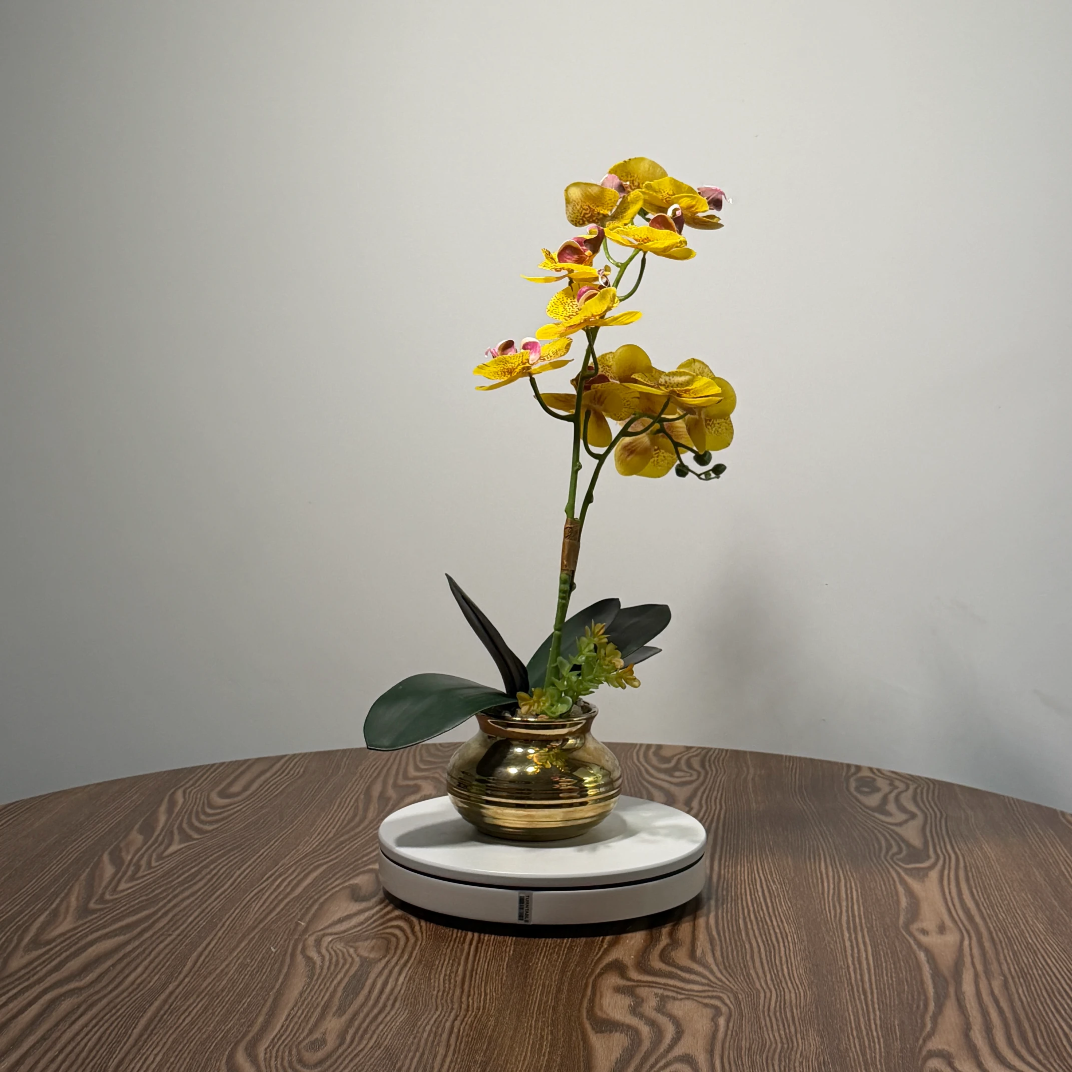 HD0035 (2) - Arranjo de Orquídea Amarela Artificial