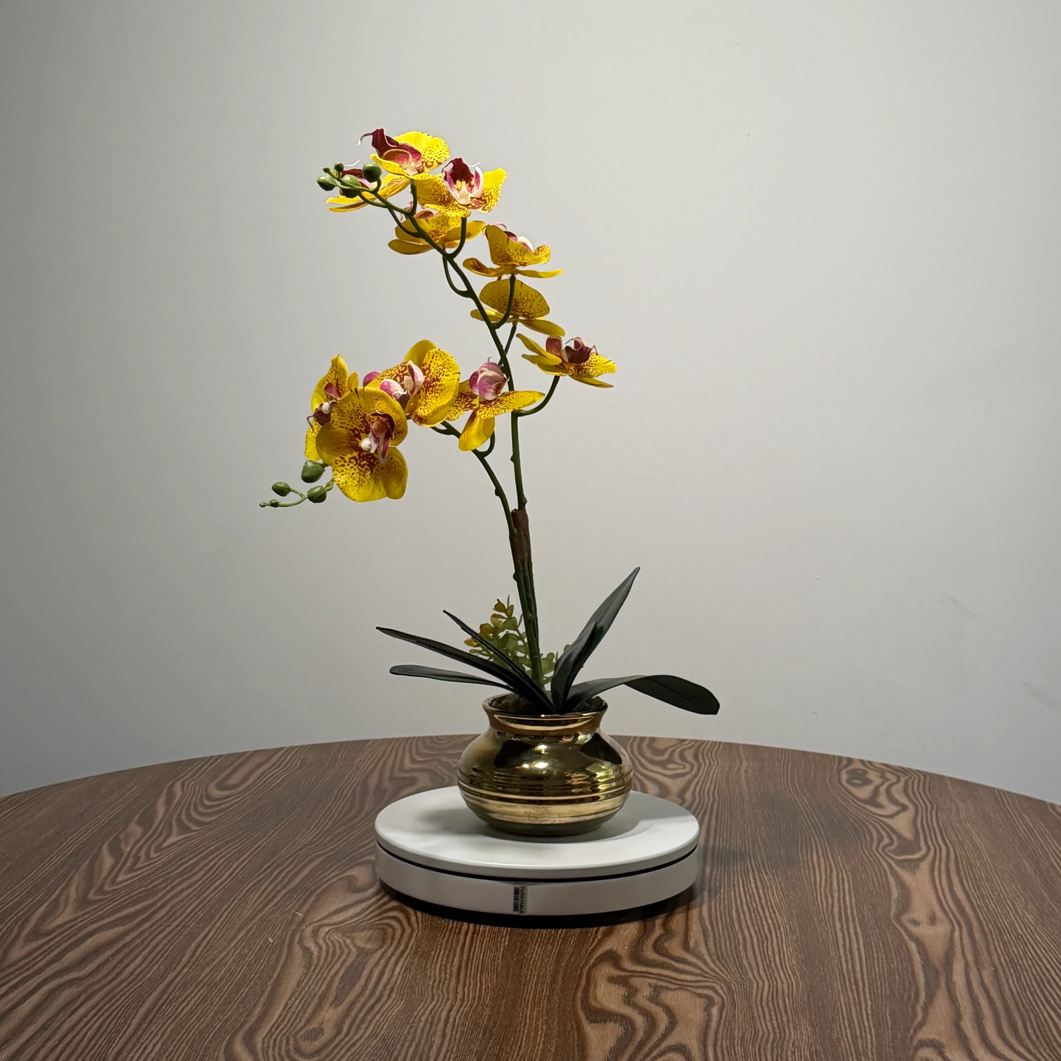 HD0035 (3) - Arranjo de Orquídea Amarela Artificial