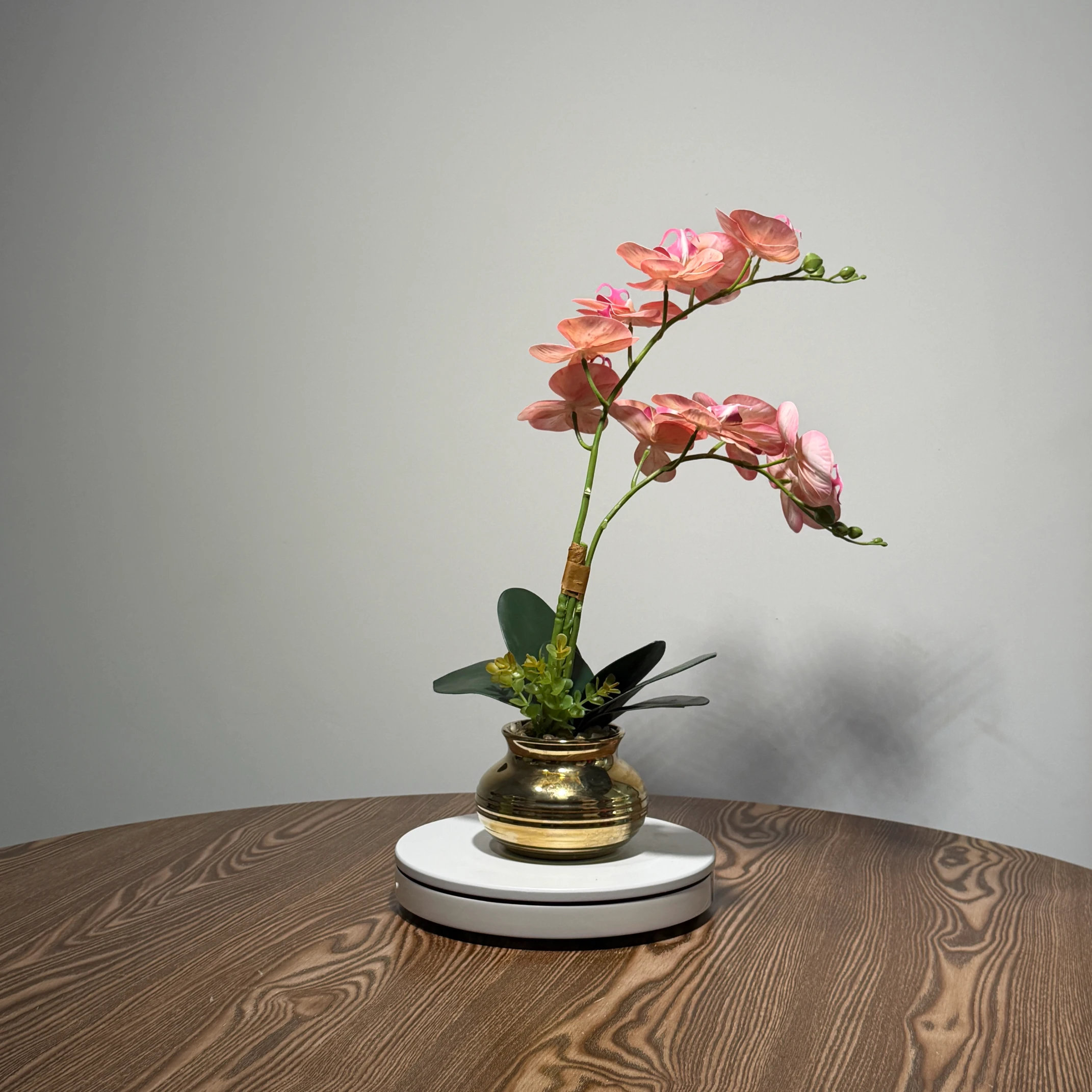 HD0036 (2) - Arranjo de Orquídea Pêssego Artificial