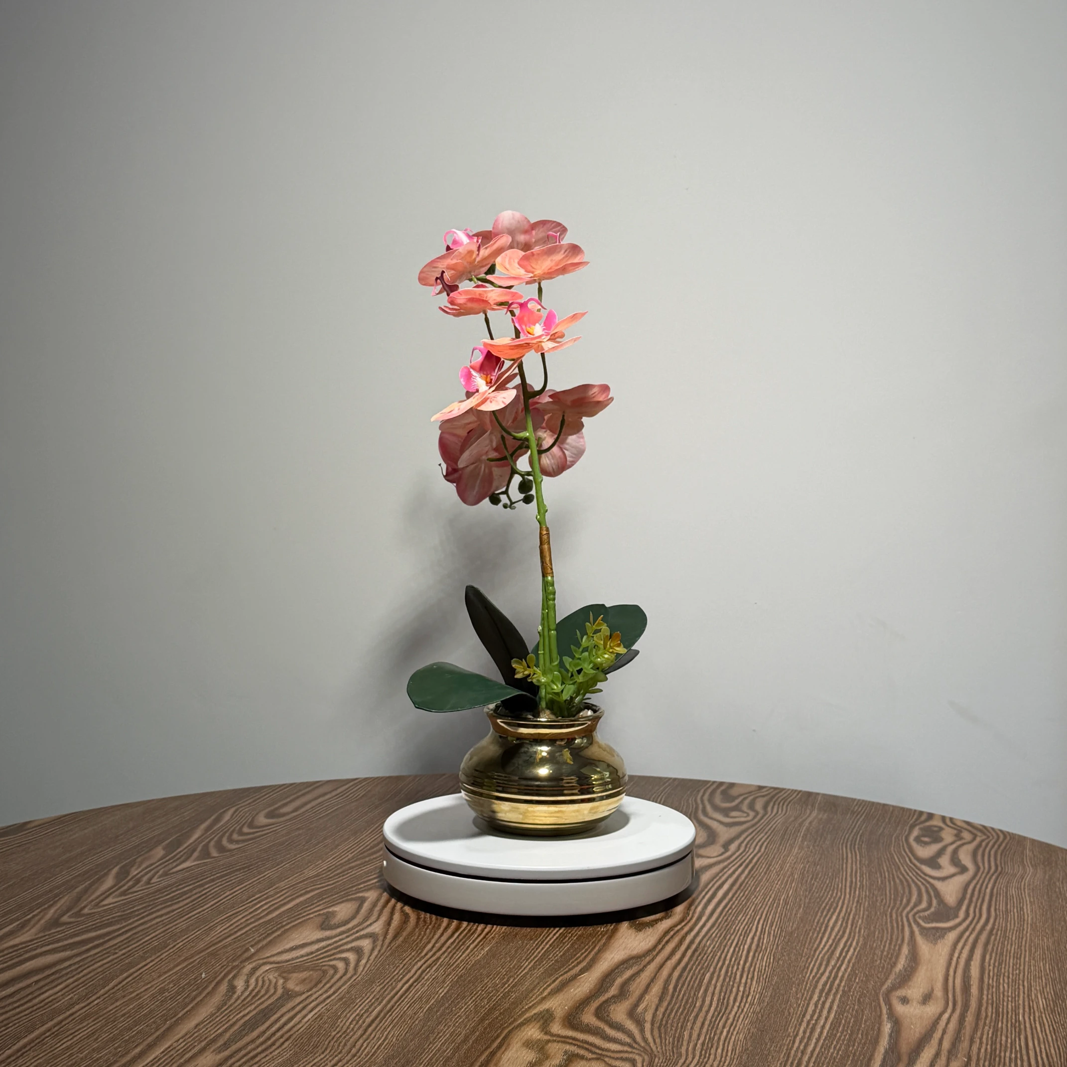 HD0036 (4) - Arranjo de Orquídea Pêssego Artificial