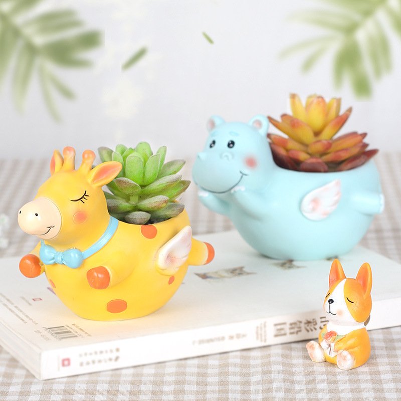 KT0040 (3) - Vasos Animais Alados Fofos