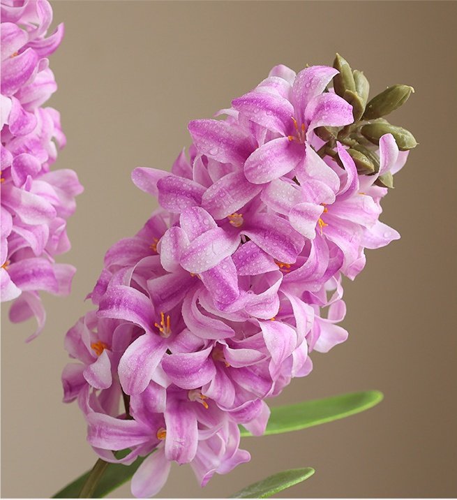 SE0001 (3)Jacinto Artificial com Vaso Branco