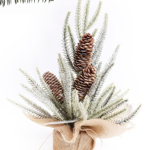 WCH0011 (2) - Mini Árvores de Natal Rústicas em Juta