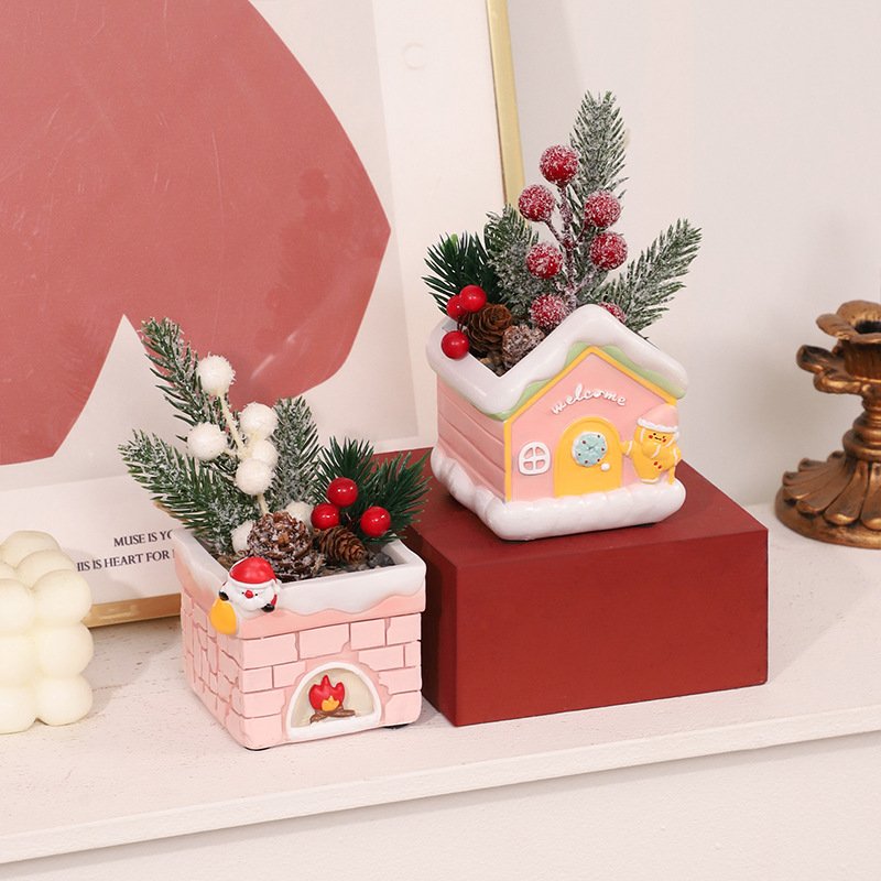 WCH0021 (2) - Vasos Natalinos em Resina